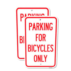 SignMission (2 Pack) Parking for Bicycles Only Sign | 12