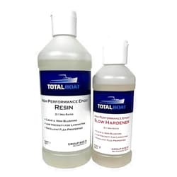 TotalBoat High Performance Epoxy Kit, Crystal Clear Marine Grade Resin and Hardener for Woodworking, Fiberglass and Wood Boat Building and Repair (Pint, Slow)