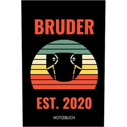 Bruder Geschenkbuch BRUDER EST. 2020 NOTIZBUCH: A5 TAGEBUCH als Geschenk für werdende Brüder | Du wirst Bruder | Geschenkidee | Weihnachtsgeschenke Geschwister | Schwanger Überraschung (German Edition)