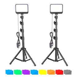 UBeesize LED Video Studio Light Kit - 16 Color Filters, Adjustable Tripod Stand with Ball Head, Photography Lighting for Video Recording
