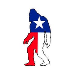 Black Diamond Art Texas Bigfoot Sticker - TX State Flag Lone Star Vinyl Decal Big Foot Sasquatch Yeti Stickers Car Truck (12