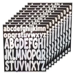 PEUTIER 520pcs Letter Stickers, 10 Sheets 1inch Lowercase and 2inch Uppercase Self Adhesive Alphabet Decals Waterproof Vinyl Stick on Letter Labels for Scrapbooking Mailbox Poster Crafts (Silver Glitter)