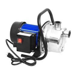 OppsDecor 1.6HP Water Pump Stainless Steel Electric Transfer Pump Irrigation Shallow Well Pump Portable Home Garden Lawn Sprinkling Booster Pump