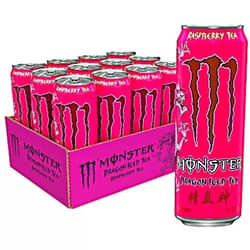 Monster Energy Monster Dragon Iced Tea Raspberry Tea 23oz (Pack of 12)