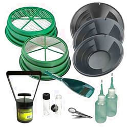 Sluice Monkey 12 pc Prospecting-Mining-Panning Kit- 2- Classifiers 1/4