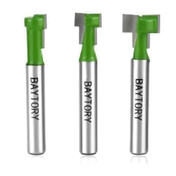 BAYTORY 3Pcs Keyhole Router Bits Set, 1/4