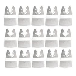 Ettonsun 15 Pieces Oscillating Tool Scraper Blades, 2 Inch Rigid Scraper Floor Scraper Blades Grout Scraper Tool Paint Removal Blade