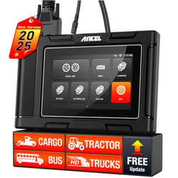 ANCEL HD3400 Pro Heavy Duty Truck Scanner | DPF Regeneration, Lifetime Free Update, Compatible with Commercial Vehicles with Cummins, Paccar, Caterpillar, Detroit, Volvo, Mack, International Engines