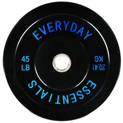 BalanceFrom Color Coded Black Olympic Bumper Plate Weight Plate with Steel Hub