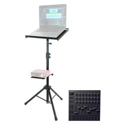 Audiosavings Recording Bundle with Novation Launch Control XL USB MIDI Studio Controller 24 Encoders 8 Faders, Rockville RLS68 Laptop Stand Dual Trays Adjustable Height Foldable Steel Frame (2 Items)