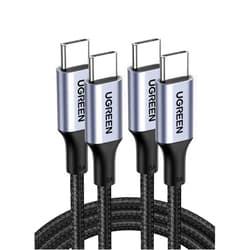 UGREEN USB C to USB C Cable, 100W 2-Pack USB C Charger Cable for iPhone 16/16 Plus/16 Pro/16 Pro Max/15, MacBook Pro, iPad Pro, Dell XPS, Samsung Galaxy S24/S23/S22 Ultra, Switch, Pixel, 3.3FT Black