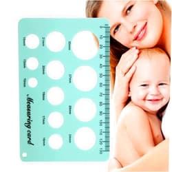 Qmisify Silicone Nipple Measuring Ruler, Nipple Rulers for Flange Sizing Measurement, Soft Silicone Flange Sizer for Nipples for New Mothers and Breast Pump Sizing