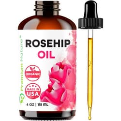 Premium Nature Rosehip Oil For Face Oil for Women, Rosehip Seed Oil Pure Cold Pressed Unrefined Oil For Hair and Nails Skin Care Moisturizer, Rose Hips Face Oils and Serums 4oz