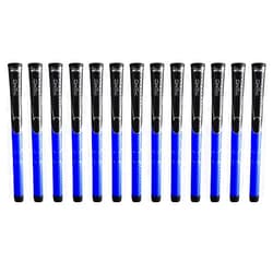 Winn Dri-Tac Midsize (+1/16 Inch) Black/Blue 13 Piece Golf Grip Bundle (