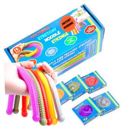 KELZ KIDZ® TEXTURODOS® - Durable Textured (Patented) Stretchy String Fidget and Sensory Toy for Kids - Individually Packaged Monkey Noodles (15 Pack)