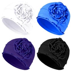 JenPen 4 Pcs Cotton Beanie Turban Headwear for Women Soft Cancer Chemo Head Scarf Hats Elastic Covers Wraps for Women's Hair