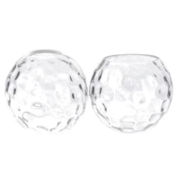 Rivqahra 2 Pack Clear Hammered Glass Globe Shade Replacement Globe & Cover for Lighting Fixture, 5.9