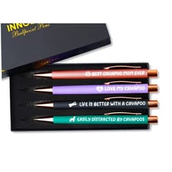 InnoBeta Cavapoo Gifts for Women, Girls, Ballpoint Pen Set of 4, Cavapoo Stuff for Cavapoo Lovers, Cavapoo Mom Gifts for Birthdays, Christmas