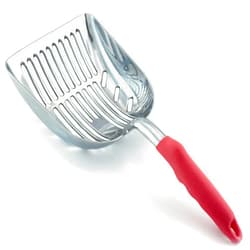 DuraScoop® Premium Multicat Cat Litter Scoop | Solid Metal | Litter Box Tray Pan Sifter