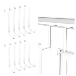 Booda Brand Over The Door Hooks 10 Pack, Z-Shaped Door Hanger Hook Fits The 1 3/8