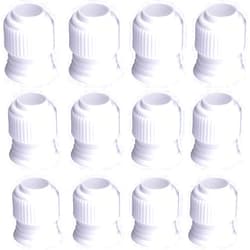 Shappy 12 Pcs Coupler Piping Bag Plastic Standard Couplers Cake Decorating Coupler Pipe Tip Coupler for Frosting Icing Nozzles, (1.2 x 1 Inch)