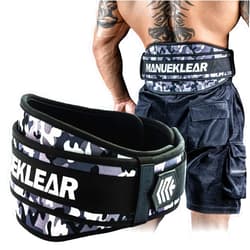 M MANUEKLEAR Weight Lifting Belt, Lifting Belts for Women Men, MANUEKLEAR Weightlifting Belt Quick Locking Back Support for Bodybuilding, Fitness, Powerlifting, Cross Training, Squats, Workout, Exercise