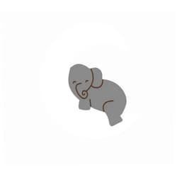 BugyBagy Remote Control Nursery Light for Baby and Toddler Room,9 Colors Changing Cloud Wall Lamp (ElephantOverMoonGrey)