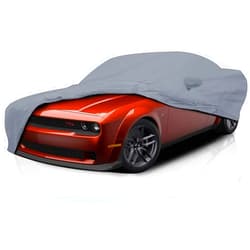 CARDIZ 5 Layer Car Cover – for Dodge Challenger 2016-2021 Semi Custom Fit Waterproof Full Coverage Rain Snow Sun All Weather Windproof Dust Proof Scratch Resistant Outdoor Automobile