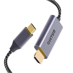 OseTub USB C to HDMI Cable 4K, 10ft USB Type C to HDMI Cable Adapter High Speed Braided Cord Connect Laptop and Phone to TV Compatible with iPhone 15 Pro/Max, 2023 MacBook Pro/Air, iPad Pro 2021, Galaxy S23