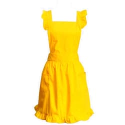 Hyzrz Cute Lovely Cotton Retro Kitchen Cooking Aprons for Women Girls Vintage Baking Apron with Pockets for Mother Gift