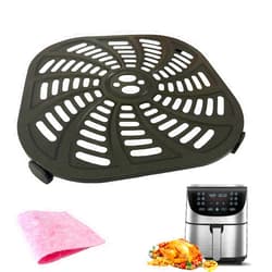 QLRGNE 7QT Square Air Fryer Grill Plate for Gourmia GAF778 Air Fryer, Upgraded Nonstick Air Fryer Grill Pan Crisper Tray Plate Rack Shelf Insert Grate Grid for Gourmia 7QT Air Fryers, Dishwasher Safe