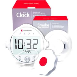 Bellman & Symfon Safe Fire Alerting Solution – Smoke Detector for Hard of Hearing - Wireless Smart Home Safety Alarm Includes Smoke Transmitter, Alarm Clock Receiver with Guiding Night Light