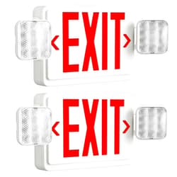 FREELICHT 2 Pack LED Exit Sign with Emergency Lights, Adjustable LED Emergency Exit Lights with Battery Backup, Easy To Install, UL Certified, AC 120/277V