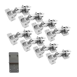 LOOTICH 110 Degree Full Overlay 35mm Soft Close Hinge with Hydraulic Damper for Kitchen Cabinet Cupboard Wardrobe Door Automatic Hinges with Cushioning European Type Pack of 8