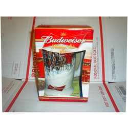 Budweiser Anheuser-Busch Budweiser Holiday Stein Series - 2006 Sunset At The Stables - Clydesdales Pulling the Holiday Beer Wagon