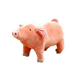 Zxmbeddings Pink Pig Stuffed Animal 3D Piggy Plush Shaped Pillow Cute Toy for Kids,15.7in