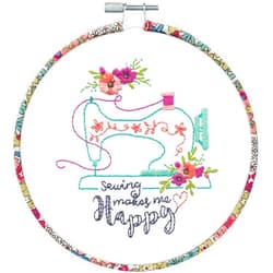 DIMENSIONS Sew Happy Needlepoint Embroidery Kit with Pattern and Die-Cut Felt, Finished Project 6