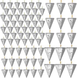 Zhanmai Fishing Weights Sinker Assortment Kit Rig Pyramid Sinker Weights Saltwater Freshwater Sinkers Bass Casting Gear Tackle in 1, 3, 4, 6 oz