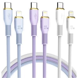 Aukelan USB c to Lightning Cable 6ft 3Pack Apple MFi Certified Fast iPhone Charger USB C Tangle Free Type c to Lightning Cable for iPhone 14 13 12 11 Pro Max Xr Xs 8 and More