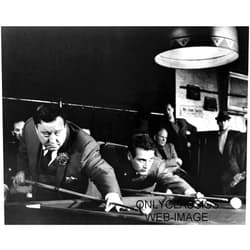 Schneider Electric OnlyClassics 1961 Paul Newman, Jackie Gleason The Hustler Playing Pool Billiards 8X10 Photo
