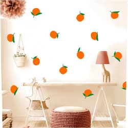 ZzMY Orange Wall Decals Orange Wall Stickers Vinyl Wall Decals for Bedroom Living Room Nursery Wall Decor Wall Art Y55 (Orange)