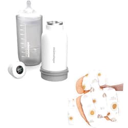Mamatepe Upgrade Bottle Warmer on The go Portable Baby Milk Warmer for Travel, Bundle with Infant Insert Compatible with 4moms Mamaroo RockaRoo & Graco DuetSoothe Swing
