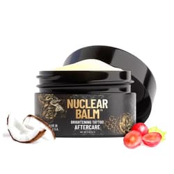 Derm Dude Nuclear Balm Brightening Tattoo Aftercare - Moisturizing Cream for Brighter Tattoos - 100% Natural Ingredients - Light-Weight - Non-Greasy (2 oz)