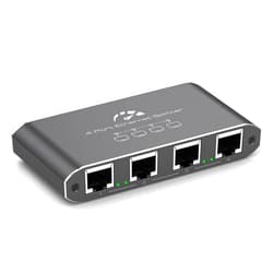 ATLAHET Ethernet Splitter 1 to 4 High Speed 1000Mbps RJ45 Internet Splitter Either Network Separator with Ethernet Wire and USB Power Cable, LAN Separator 4 Way for Cat 6/7/8 Cable