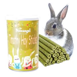 Niteangel 20pcs Natural Timothy Hay Sticks, Timothy Molar Rod for Rabbits, Chinchilla, Guinea Pigs and Other Small Animals.