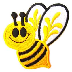 HHO CARTOON PATCH HHO Mr. BEE Patch Embroidered DIY Patches, Cute Applique Sew Iron on Kids Craft Patch for Bags Jackets Jeans Clothes