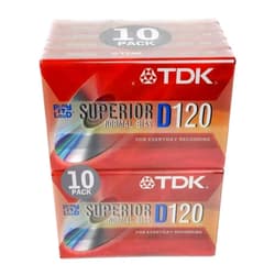 TDK D120 Dynamic Audio Cassette Tapes (10 pack)
