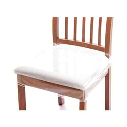 Ridgesun 4 Pack Plastic Dining Chair seat Covers/slipcovers with Adjustable Belt Strap (20‘’ W x 17‘’D x 4‘’H)