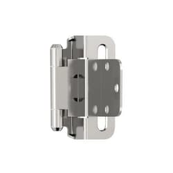Amerock BPR756526 | Cabinet Hinge | 3/8 in (10 mm) Inset Self Closing Partial Wrap | Polished Chrome | Kitchen Cabinet Door Hinge | 1 Pair/2 Pack | Functional Hardware