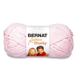 Bernat Softee Chunky Yarn, 3.5 Oz, Gauge 6 Super Bulky, Baby Pink